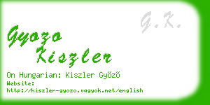 gyozo kiszler business card