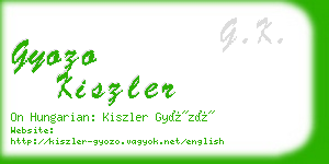 gyozo kiszler business card